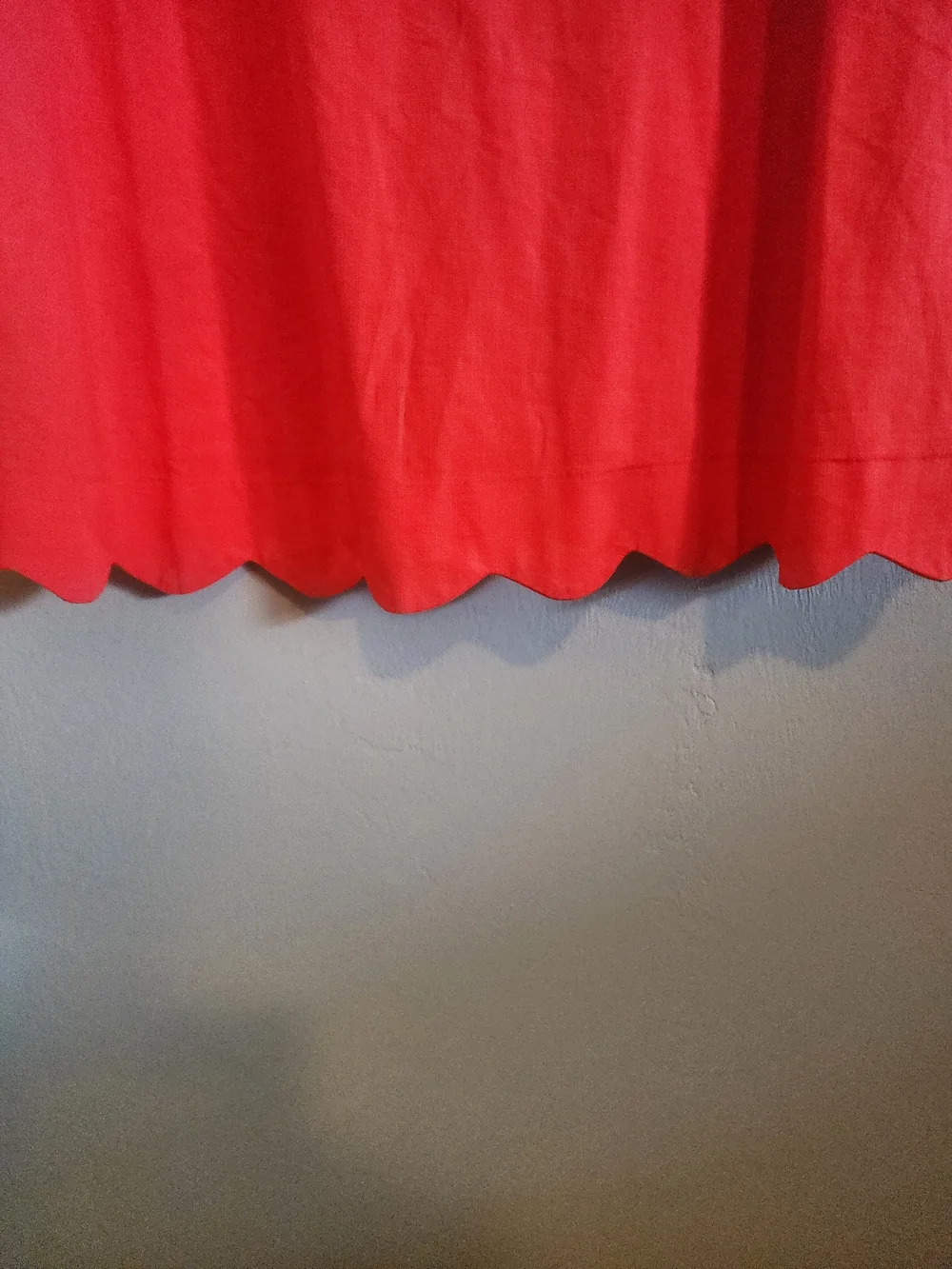 Kate Spade Red Sleeveless Midi Dress With Scalloped Hem